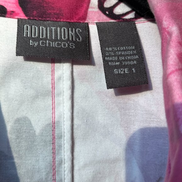 Chico’s Women’s Top Bundle Size 2 | Floral Stripe Abstract Prints Lot 6 items - Picture 3 of 13